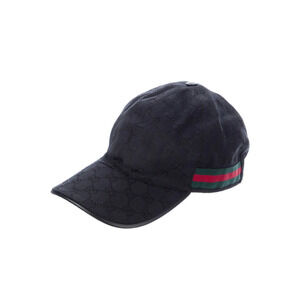 Gucci Black GG Monogram baseball cap XL sz